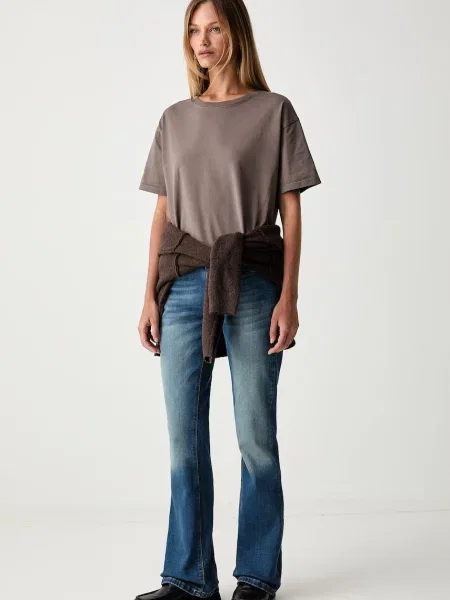 Zadig&Voltaire blugi flared pentru femei ECLIPSE albastru
