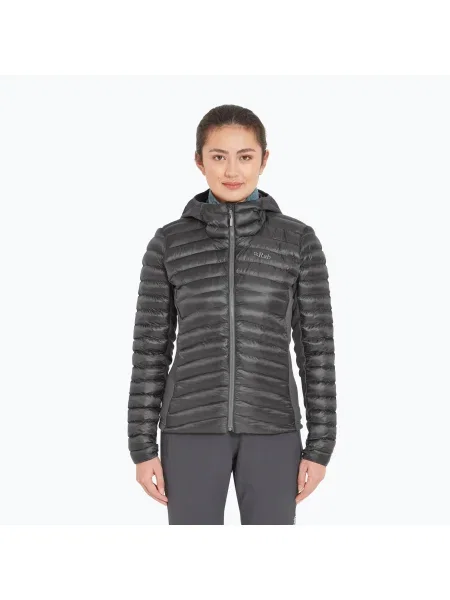 Olcsóbban. Női Rab Cirrus Flex Hoody grafén pehelypaplan kabát. Méret: 10 szürke