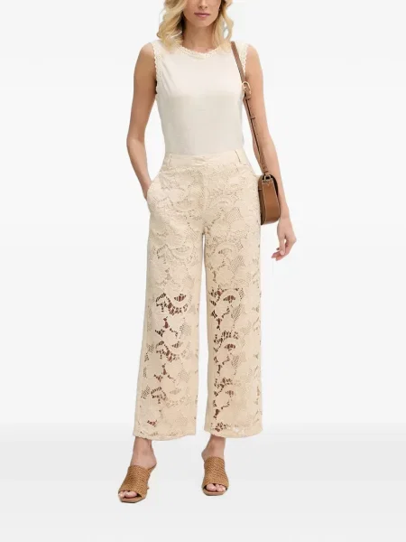 Decupat pantaloni Sisley din dantelă