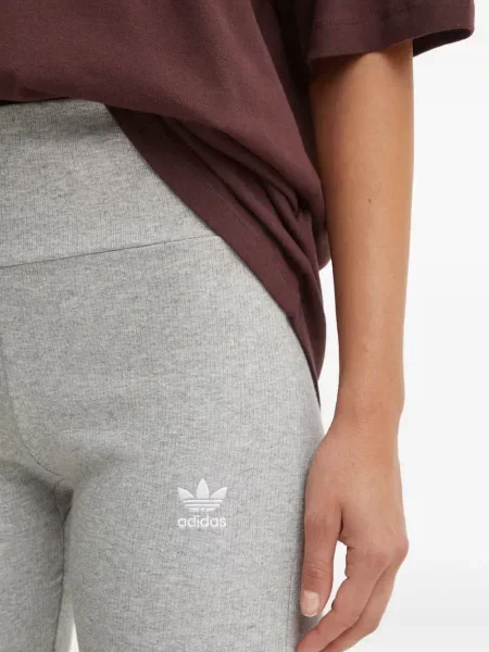 Pantaloni palazzo Adidas cu dungi plisat cu imagine albastru