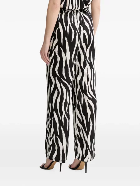 Pantaloni Morgan cu imagine cu model zebră negru