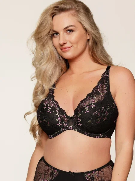 LingaDore Sutien verde / lila negru