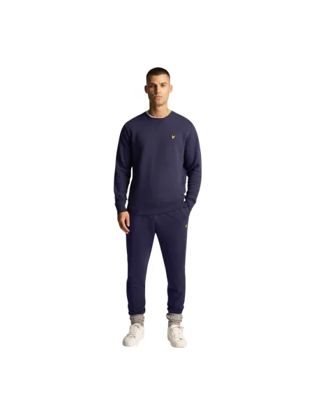 Skinny spodnie Lyle & Scott niebieskie