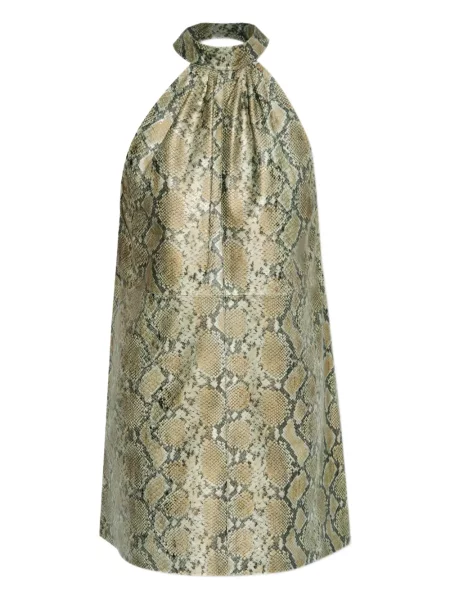 Rochie Gestuz cu gât halter de costum galben
