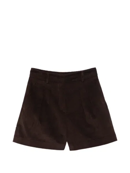 Pantaloni scurți Mc2 Saint Barth de catifea cord maro