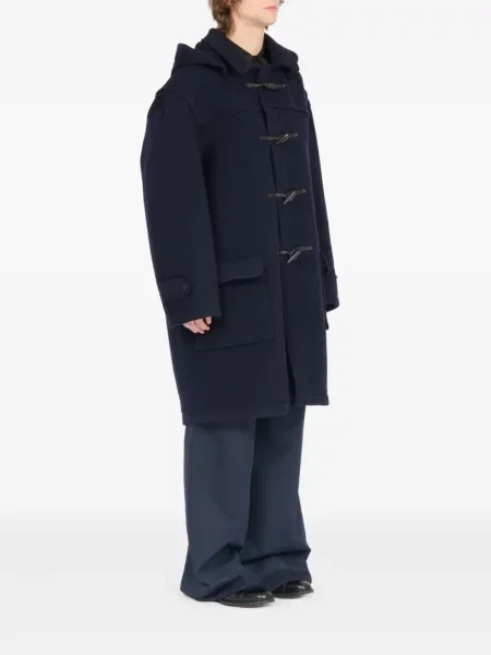 Palton duffle Maison Margiela de lână albastru