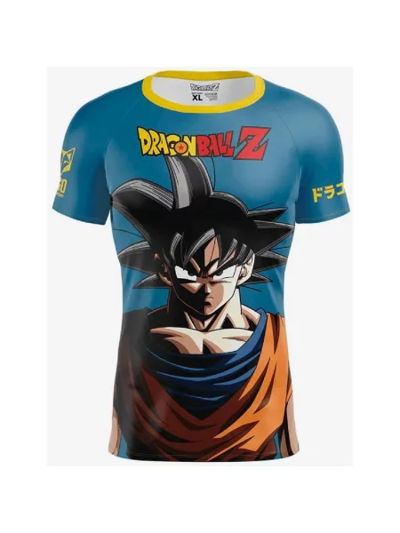 Koszulka Otso Dragon Ball z krótkim rękawem ciemnoniebieska pomarańczowa S niebieska