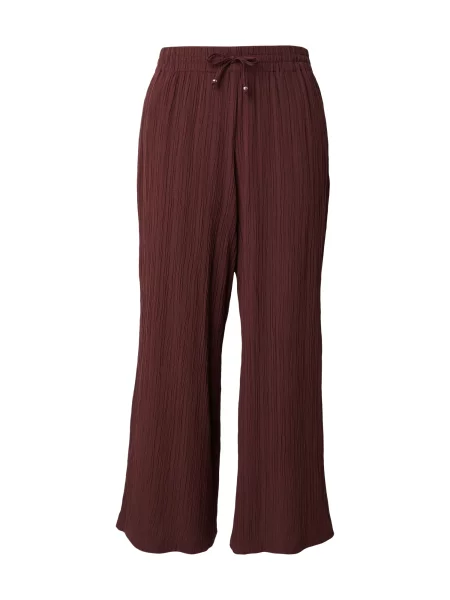 ONLY Carmakoma Kelnės CARMUNICH MW WIDE CRINKLE PANT PNT tamsiai ruda