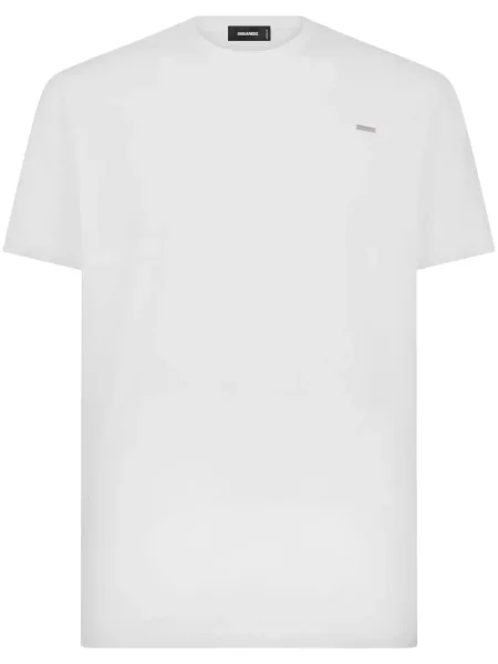 Tricou Dsquared2 cu decolteu rotund alb