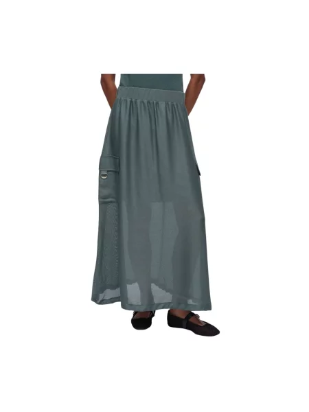 Spódnica maxi Liu Jo z siateczką z siateczki zielona