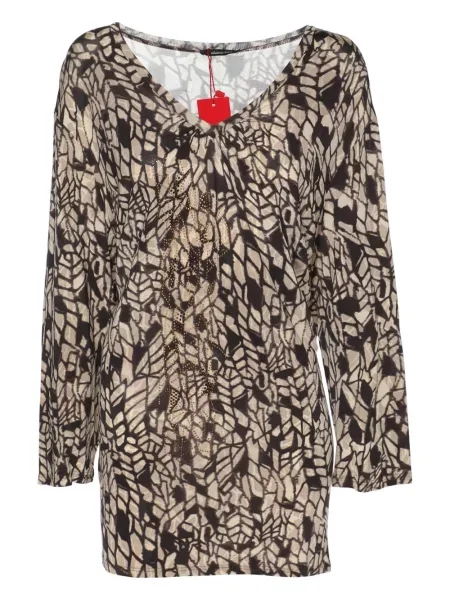 Top Elena Miro' z nadrukiem z dekoltem w serek