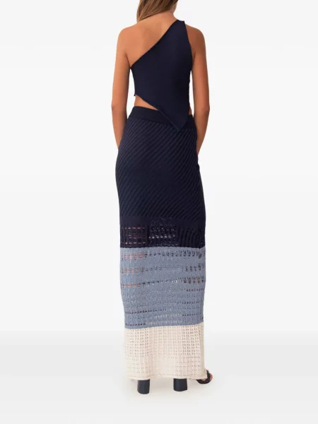 Spódnica Azulu w paski niebieska