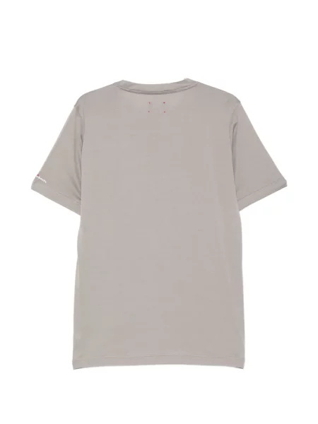 Scurt tricou Kiton cu decolteu rotund gri