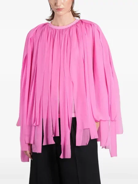 Bluză Comme Des Garçons cu franjuri roz
