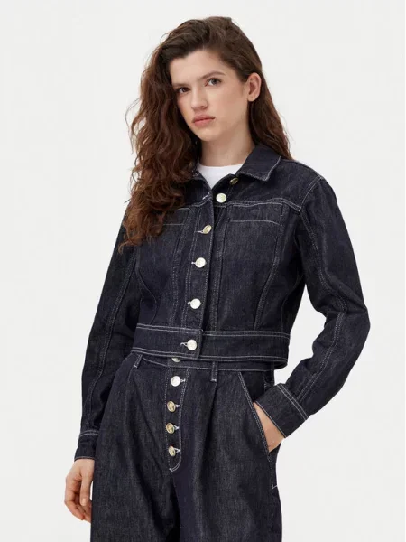 Jeans jakna KARL LAGERFELD modra