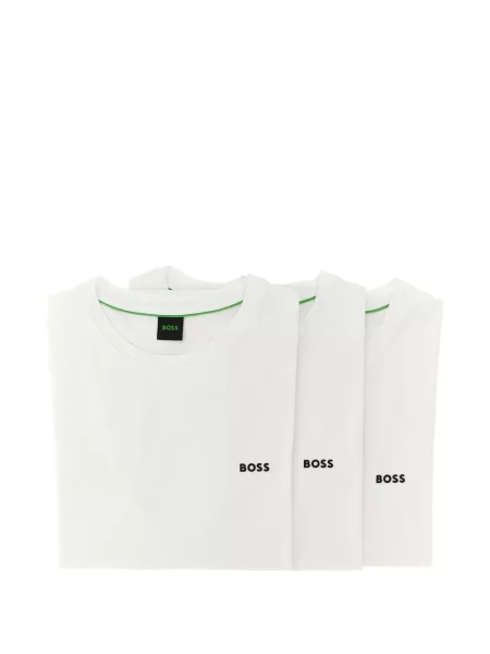 Tricou Boss cu autograf alb