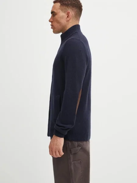 Kardigan ze stójką Essential PATCH Barbour granatowy