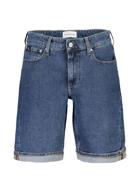 Pantaloni scurți din denim Calvin Klein Jeans albastru