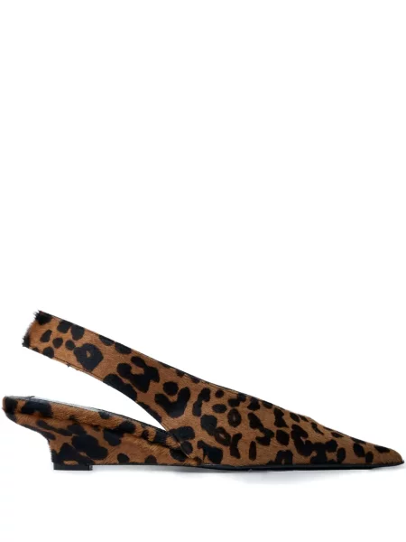 Pantofi cu toc Toteme cu imagine cu model leopard maro