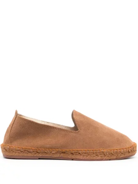 Espadrile Manebi din piele de căprioară fără toc maro