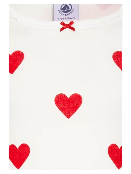 Petit Bateau Noční Košile bílá/ červená bílá