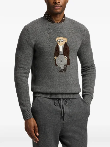 Pulover Ralph Lauren Purple Label din cașmir gri