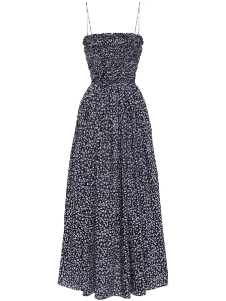 Rochie Matteau cu model floral cu imagine albastru