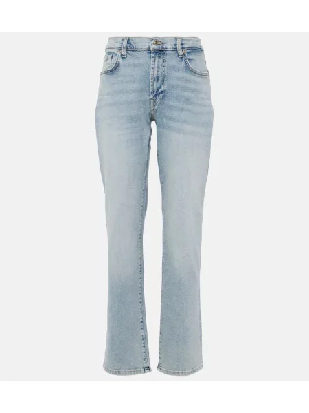 Blugi drepți 7 For All Mankind albastru