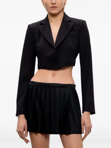 Zkrácená jednořadá bunda Vetements černá
