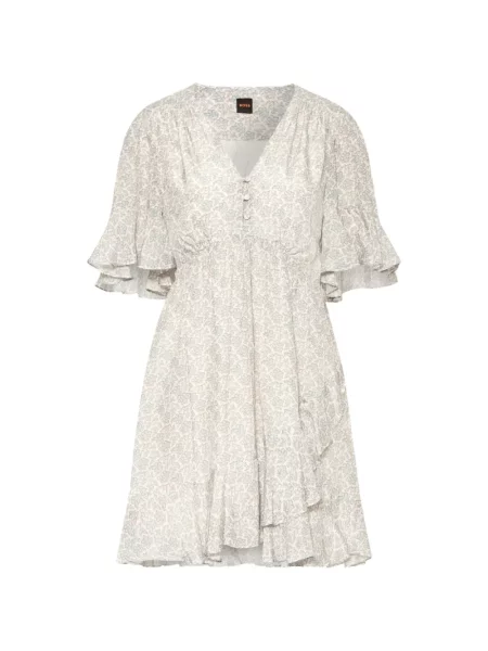 Rochie Boss cu model floral cu imagine alb