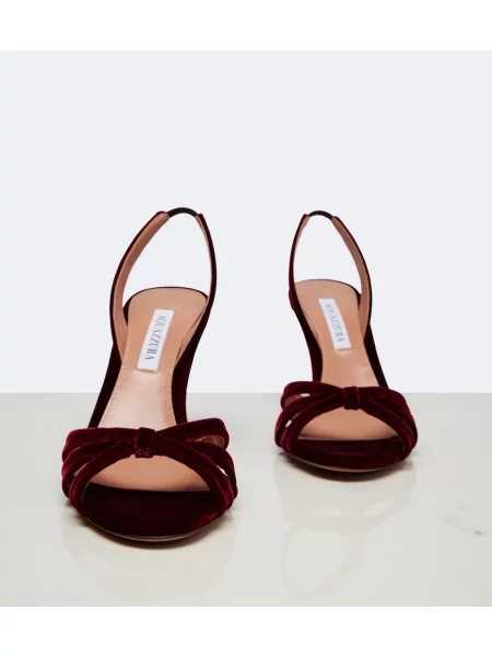 Sandale Aquazzura de catifea slingback