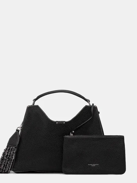 GIANNI CHIARINI De piele geantă shopper + borsetă AURORA negru