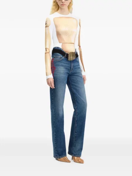 Pantaloni Jean Paul Gaultier albastru