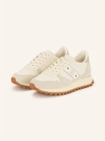 Sneakersy Blauer skórzane beżowe