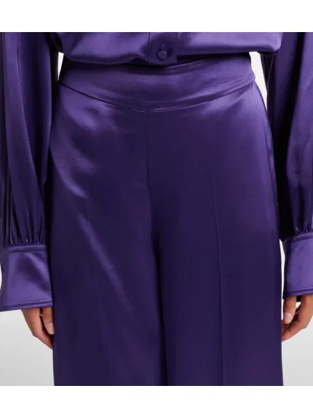 Pantaloni Joseph din satin violet