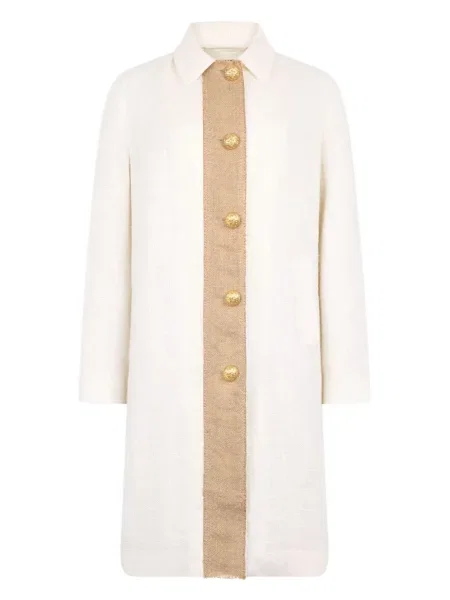 Palton Roberto Cavalli alb