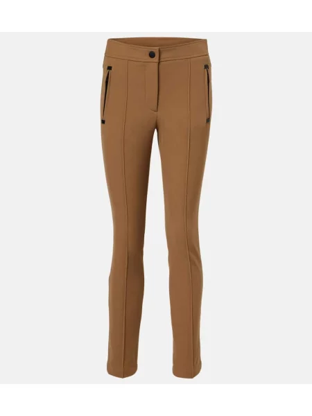 Jeździć na nartach spodnie dresowe Moncler Grenoble beżowe