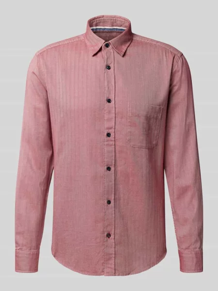 Koszula casualowa o kroju slim fit z kołnierzykiem typu kent Olymp Level 5 czerwona