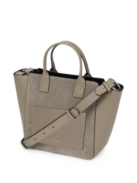 Τσάντα shopper Karl Lagerfeld σουέτ γκρι