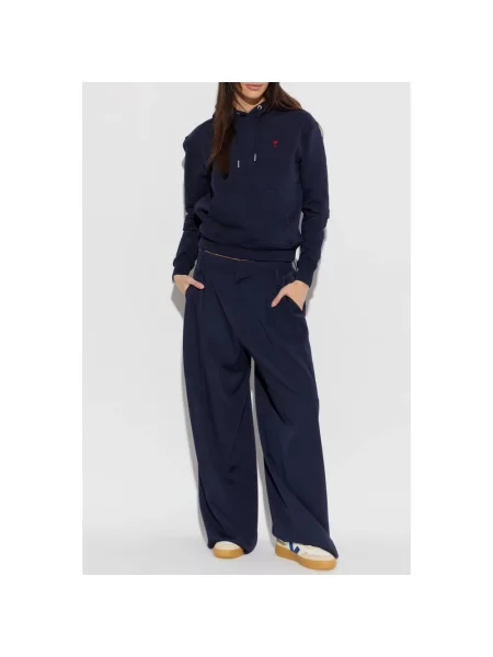 Bluza sportowa Ami Paris z logo niebieska
