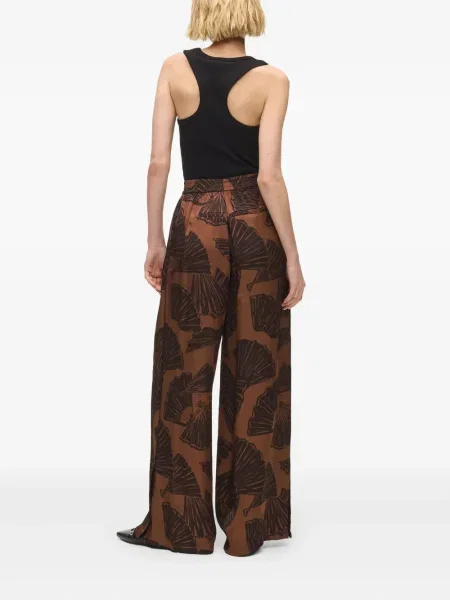 Pantaloni Karl Lagerfeld cu imagine maro