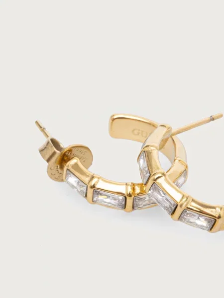GUESS Cercei LES BAGUETTES auriu / transparent galben