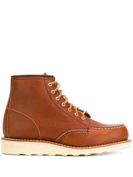 Šněrovací krajkové kotníkové boty Red Wing Shoes červené