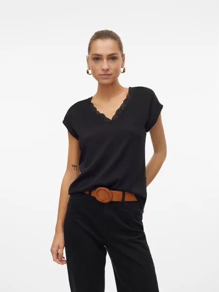 VERO MODA Bluză VMBELLA' negru