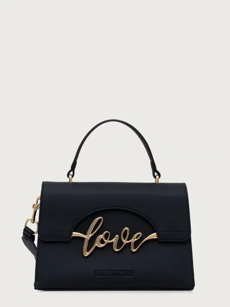 Love Moschino geantă crossbody pentru femei cu imitație de piele negru
