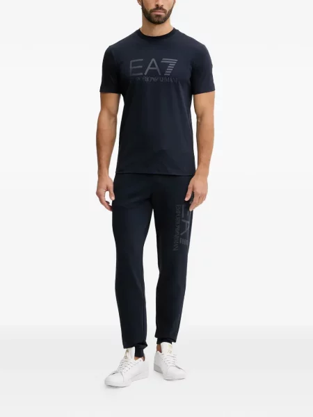 Τρέξιμο παντελόνι Ea7 Emporio Armani με σχέδιο μπλε