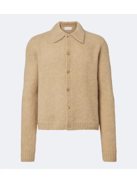 Cardigan Dries Van Noten de lână bej