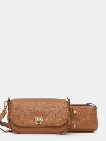 U.S. Polo Assn. Crossbody torbica iz umetnega usnja Middleton rjava
