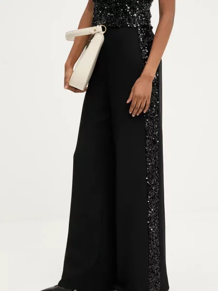 Answear.LAB pantaloni lat high waist negru