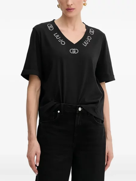 Tricou cu decolteu în v Liu Jo cu decolteu în V negru